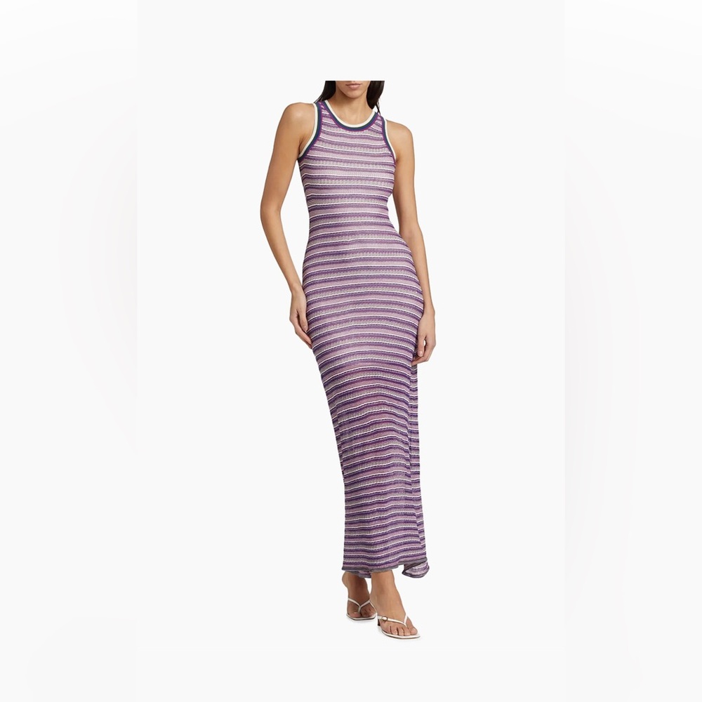 Veronica Beard Sivan Striped Knit Maxi Dress